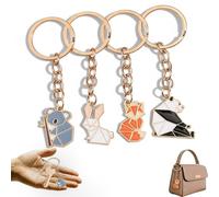 Portachiavi personalizzati 4 pezzi in acciaio inox argento con animali dolci, idea regalo per donne, amiche, mamma, fidanzata, compleanno e occasioni speciali, misura S decorativa