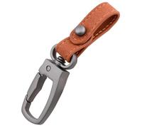 Portachiavi Personalizzati Chiavi Dell'Auto per Ford Puma SUV 2019-2026, Portachiavi in Pelle con Anello A D Girevole A 360°, Anti-Smarrimento Portachiavi,A/Brown