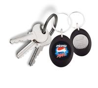 PORTACHIAVI PERSONALIZZATI con il tuo logo/la tua grafica, gadget personalizzati per le aziende, idee regalo per i clienti, stampa fronte-retro con gettone (TONDO CON GETTONE CARRELLO (40x30 mm), 1)