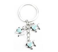 Portachiavi personalizzato con ciondolo a forma di pesce rosso, regalo alla moda per donne, sorelle e buone amiche per il compleanno o come coraggiatore per colleghi, piccoli regali, argento, S
