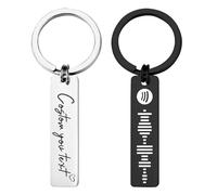 Portachiavi personalizzato con codice Spotify, regalo con codice musicale personalizzato per gli amanti della musica, portachiavi con codice Spotify personalizzato per compleanno, anniversario, San