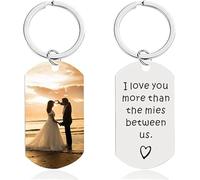 Portachiavi personalizzato con foto personalizzata con immagine/foto/testo, impermeabilizzazione non sbiadisce, portachiavi personalizzato per coppie, regalo per famiglia, genitori, papà, mamma, uomo,