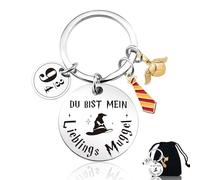 Portachiavi personalizzato, motivo incantesimo a tema, sei il mio babbano preferito, regalo di compleanno per fidanzata, fidanzato, famiglia, argento, S