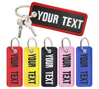 Portachiavi personalizzato, nome ricamo personalizzato numero di Etichette chiave, portachiavi moto per uomo donna auto Scooter ATV