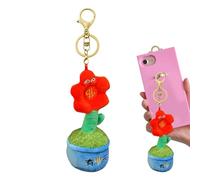 Portachiavi pieno di fiori, portachiavi con albero in peluche | portachiavi floreale e morbido, ciondolo in sacchetto di vaso di creativo, simbolo di per il luogo di lavoro