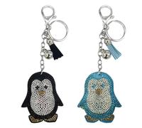 Portachiavi Pinguino Da 2 Pezzi, Portachiavi Creativi, Portachiavi Con Strass, Portachiavi Regalo, Portachiavi Carini