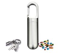 Portachiavi portapillole in titanio, capsula portapillole impermeabile, portapillole piccolo tascabile for pronto soccorso di emergenza all'aperto (Size : M)