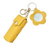 Portachiavi, portarossetto in pelle PU per borsetta, elegante astuccio da trucco portatile per donne e ragazze con scomparto per chiavi 'auto, ideale per