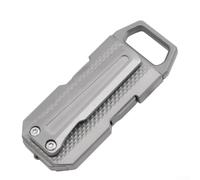 Portachiavi portatile leggero in lega di titanio TC4 con clip per cintura, gancio e multifunzione come apribottiglie e cacciavite per attività all'aperto, argento