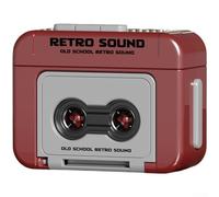 Portachiavi portatile mini registratore a cassetta, design classico in ABS rosso per un'esperienza audio nostalgica, regalo divertente per gli amanti della musica e i collezionisti