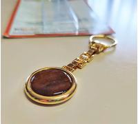 PORTACHIAVI RADICA ORO VINTAGE EPOCA LEGNO ROTONDO PORTACHIAVE LUSSO VINTAGE