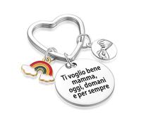 Portachiavi Regalo Mamma Natale Mamma Idee Regalo per Mamma Donna Portachiavi Mamma e Figlia Figlio Festa Della Mamma Regali Portachiavi per Mamma Ti voglio bene mamma, oggi, domani e per sempre