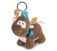 Portachiavi renna di peluche Reny Heart 10 cm