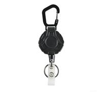 Portachiavi Retractable con Cavo d'Acciaio e per sicuro Portachiavi | Guscio ABS per robusto, cavo acciaio interno, metallo, previene caduta chiavi, uso sicuro