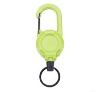 Portachiavi retrattile accessorio zaino con fibbia telescopica per appendere chiavi dell'ufficio, carte d'identità e piccoli strumenti, migliorando l'organizzazione e la perdita (verde)