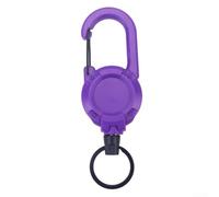 Portachiavi retrattile accessorio zaino con fibbia telescopica per appendere chiavi dell'ufficio, carte d'identità e piccoli strumenti, migliorando l'organizzazione e la perdita (viola)