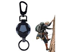 Portachiavi retrattile ad alta resistenza | moschettone retrattile in metallo forte e resistente | portachiavi a sgancio rapido - per ospedale, ufficio, scuola, piccoli attrezzi, attività all'aperto