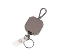 Portachiavi retrattile estensibile da 70 cm con gancio quadrato per fissaggio sicuro dell'ingranaggio in lega