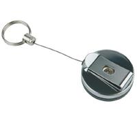 Portachiavi retrattile in acciaio inox. Quantità: 2.