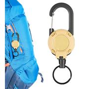 Portachiavi retrattile - Portachiavi a bobina di badge estensibile, portachiavi retrattile | Cordino retrattile in acciaio resistente alla trazione, bobina di badge retrattile per attività di pieno