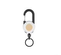 Portachiavi retrattile resistente con cavo in acciaio da 60 cm e gancio a molla, costruito per resistere allo stretching e fornire un fissaggio sicuro affidabile per le chiavi (con adesivo)