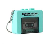 Portachiavi retrò con mini registratore a nastro, registratore vocale 40 secondi e lettore musicale con design vintage, ciondolo portatile per la registrazione del suono per zaini, regali e borse | 5