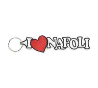 Portachiavi Ricamato - I Love Napoli (Italia)