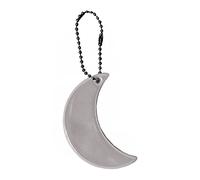 Portachiavi riflettente sicuro ciondolo zaino riflettori a forma di luna per cose adulti bambini notte ciclismo borsa accessorio riflettente portachiavi per uomo portachiavi donna borsa in pelle