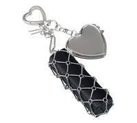 Portachiavi, rossetto, organizer per il trucco con specchio, porta gloss con specchio e portachiavi, per donne e adolescenti, borsa e borsa da viaggio per feste in campeggio, amore, Se référer au