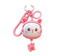 Portachiavi rotante con gatto che cambia il viso, grazioso ciondolo per borsa di plastica per zaini e borse, accessorio adorabile per gli amanti dei gatti (gatto viola)