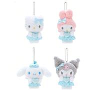Portachiavi Sanrio, portachiavi peluche ad ali d'angelo Hello Kitty, ciondolo zaino creativo Kuromi, decorazione bambola ad ali d'angelo My Melody, statuina in peluche Cinnamoroll, ottimo regalo per a