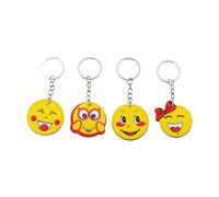 Portachiavi scintillante smiley - ciondolo double-face, 4 varianti