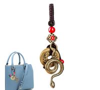Portachiavi serpente, portachiavi serpente cinese | Portachiavi in 'anno cinese del serpente | Portachiavi a forma di animale di mascotte vintage con ciondolo estetico, Un, Se référer au