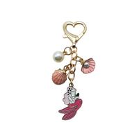 Portachiavi Sirena con Charms Color Oro Gadget Accessori Portafortuna | Ciondolo charms e moschettone in lega di zinco, Idea regalo in bustina trasparente