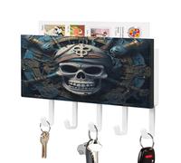 Portachiavi, Skeleton Pirate Print Key Hanger Wall Mount, Wall Key Hanger, Wall Key Rack, Key Holder Rack Mail Sorter Organizer