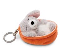Portachiavi Sleeping Pets Cane Barboncino grigio 8 cm cestino pesca