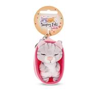 Portachiavi Sleeping Pets Gatto Grigio a Righe 8cm