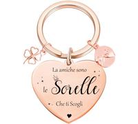 Portachiavi Sorelle in Oro Rosa, La Amiche sono le Sorelle Che ti scogli, Regalo Amica Compleanno, Portachiavi Personalizzato Regalo per le Amiche