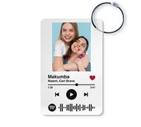 Portachiavi Spotify 2022 Made in Italy personalizzato - in plexiglass nome canzone artista foto compleanno fidanzati matrimonio anniversario festa mamma papà Natale con gancio incluso