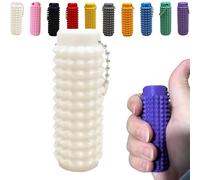 Portachiavi stimolante, portachiavi con stimoli for alleviare l'ansia e il dolore, portachiavi irregolari, antistress, mini giocattolo tascabile(White)