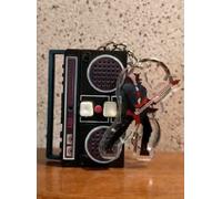 Portachiavi Stranger Things Mini Radio Vintage con registratore a tema Eddie.