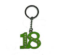 Portachiavi strass a forma di 18