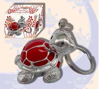 PORTACHIAVI TARTARUGA ROSSO LAUREA COMPLEANNO 12 Pz. BOMBONIERA CODICE 016200