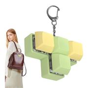 Portachiavi tastiera - Giocattolo Tester Luminoso a 4 Pulsanti, Portachiavi sensoriale per le dita | Giocattolo a bottone rilassante, portachiavi tester per albero, giocattolo anti-stress per le dita,