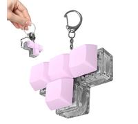 Portachiavi tastiera - Giocattolo Tester Luminoso a 4 Pulsanti, Portachiavi sensoriale per le dita | Giocattolo a bottone rilassante, portachiavi tester per albero, giocattolo anti-stress per le dita,