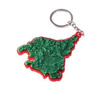 Portachiavi topografico in 3d dei Paesi Baschi, Spagna (Verde.Rosso)