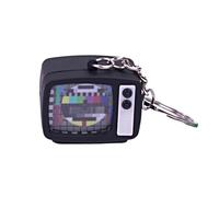 Portachiavi TV - Ciondolo a borsa retrò con suono e luce - Ciondolo decorativo da borsa - per collezionisti studenti bambini adolescenti adulti turisti viaggiatori compleanno zaini valigie portafogli