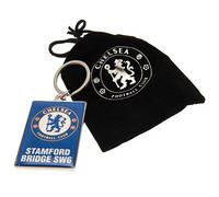 Portachiavi ufficiale Chelsea FC Stamford Bridge in sacchetto regalo in velluto