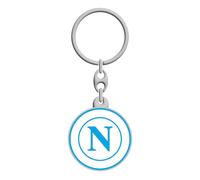 Portachiavi Ufficiale Ssc Napoli In Metallo Smaltato Logo Nuovo Originale Bianco