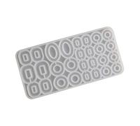 Portachiavi unico in silicone multi anelli a forma di orecchini, facile da usare e da pulire, adatto per creare stampi per gioielli in silicone